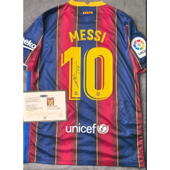 Messi 10 Barcelona signature jersey 2020/21