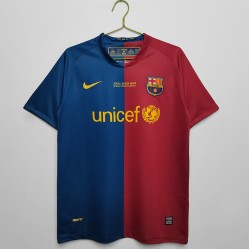 A.INIESTA 8 Retro Barcelona UCL Final Home Jersey 2008/09