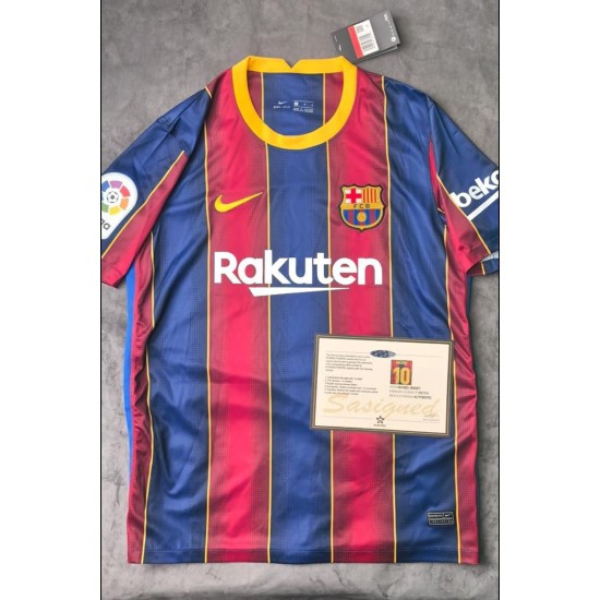 Messi 10 Barcelona signature jersey 2020/21