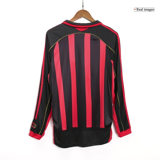Retro AC Milan Home Long Sleeve Jersey 2006/07