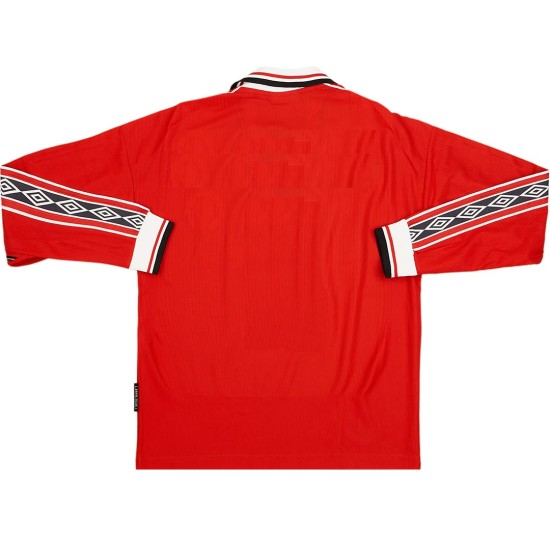 Retro Manchester United Home Long Sleeve Jersey 1998/00