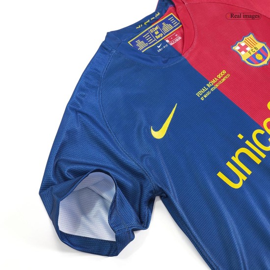 Retro Barcelona UCL Final Home Jersey 2008/09