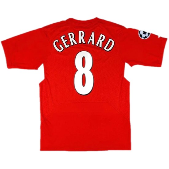 Gerrard 8 Retro Liverpool UCL Final Home Jersey 2005