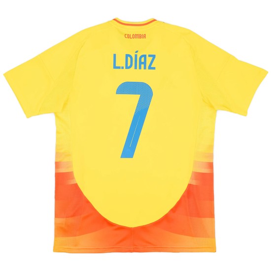 L.DÍAZ 7 Colombia Home Jersey Copa America 2024