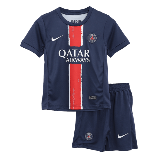 KVARATSKHELIA 7 Kids PSG Home Jersey Kit 2024/25