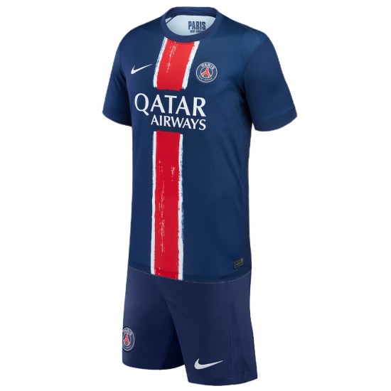 KVARATSKHELIA 7 Kids PSG Home Jersey Kit 2024/25