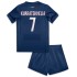 KVARATSKHELIA 7 Kids PSG Home Jersey Kit 2024/25