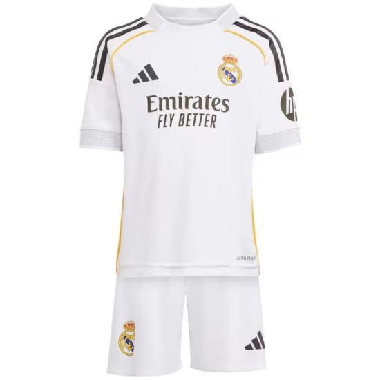 Kids Real Madrid Home Jersey Kit 2025/26