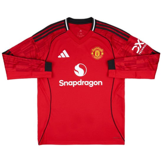 Manchester United Home Long Sleeve Jersey 2025/26
