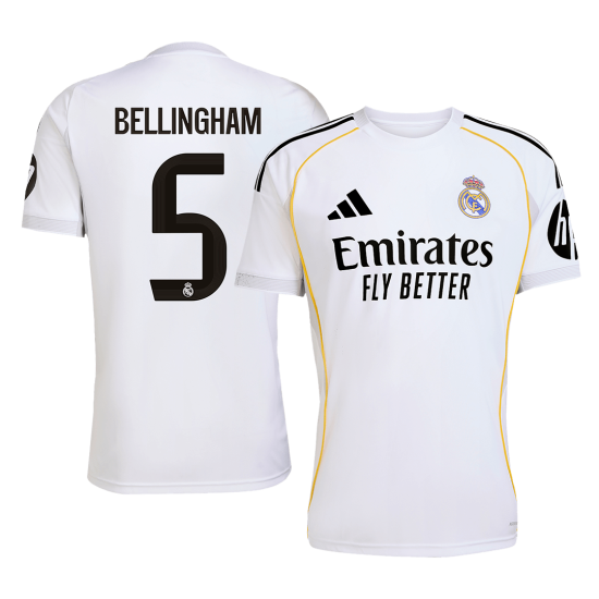 BELLINGHAM 5 Real Madrid Home Jersey 2025/26