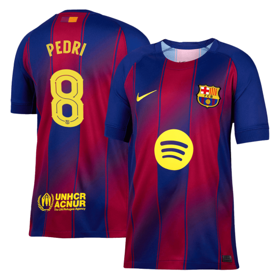 PEDRI 8 Barcelona Home Jersey 2025/26 - UCL