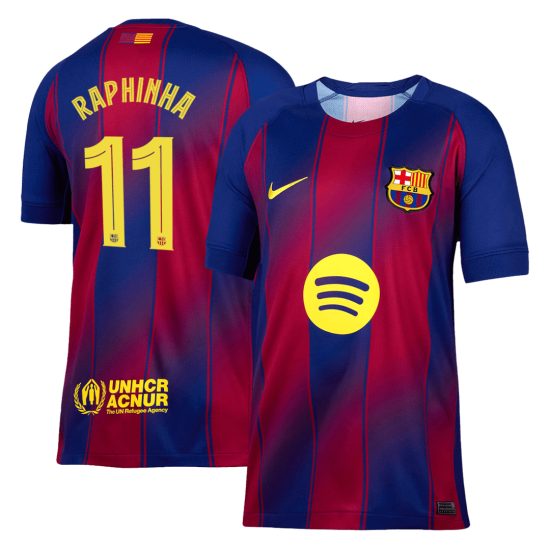 RAPHINHA 11 Barcelona Home Jersey 2025/26 - UCL