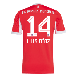 Bayern Munich LUIS DÍAZ 14 Home Soccer Jersey 2025/26 - [Super Replica]