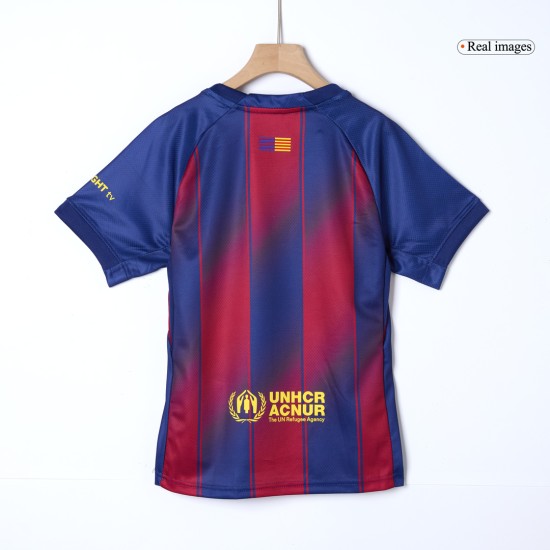 Kids Barcelona Home Jersey Full Kit 2025/26
