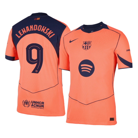 LEWANDOWSKI 9 Barcelona Third Match Jersey Player Version 2025/26 - UCL