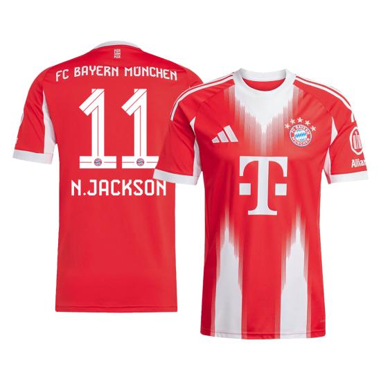 N.JACKSON 11 Bayern Munich Home Jersey 2025/26 - [Super Replica]