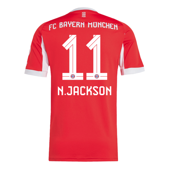N.JACKSON 11 Bayern Munich Home Jersey 2025/26 - [Super Replica]