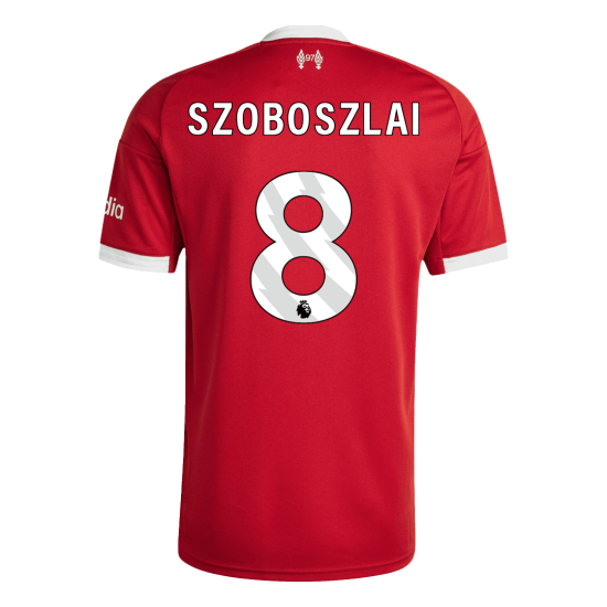 SZOBOSZLAI 8 Liverpool Home Jersey 2025/26
