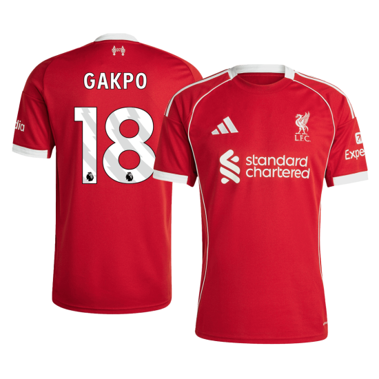 GAKPO 18 Liverpool Home Jersey 2025/26