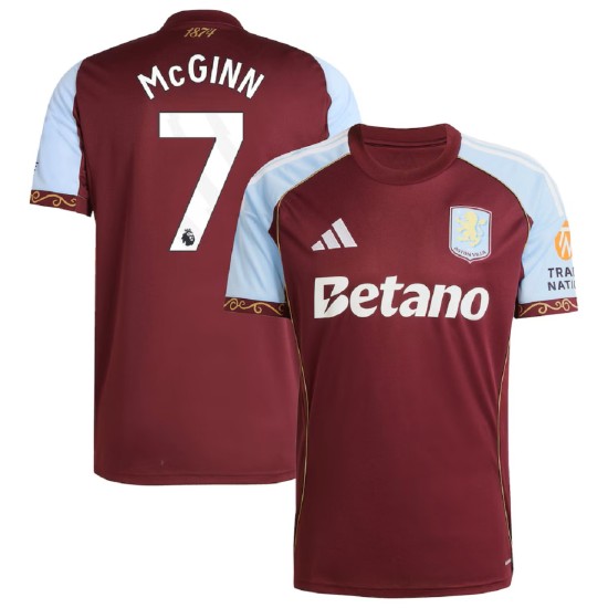 McGINN 7 Aston Villa Home Jersey 2025/26