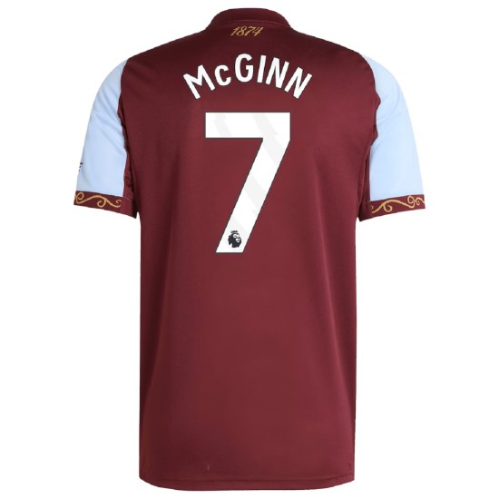 McGINN 7 Aston Villa Home Jersey 2025/26