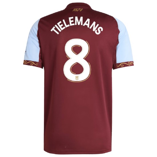 TIELEMANS 8 Aston Villa Home Jersey 2025/26 - Cup Font