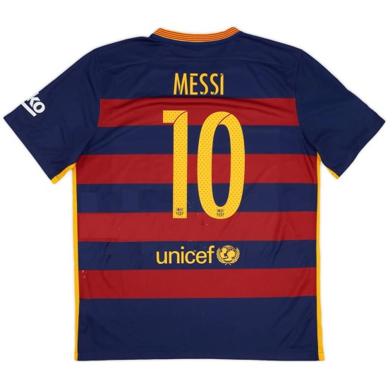 MESSI 10 Retro Barcelona Home Jersey 2015/16