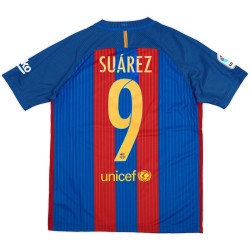 SUÁREZ 9 Retro Barcelona Home Jersey 2016/17