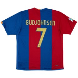 Gudjohnsen 7 Retro Barcelona Home Jersey 2006/07