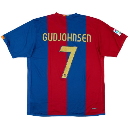 Gudjohnsen 7 Retro Barcelona Home Jersey 2006/07