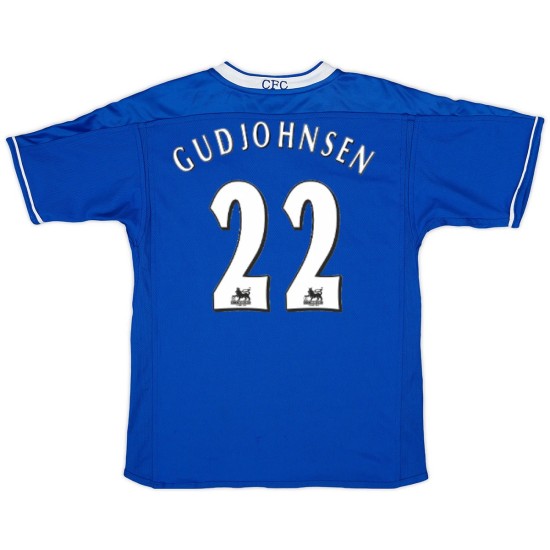 Gudjohnsen 22 Retro Chelsea Home Jersey 2003/05