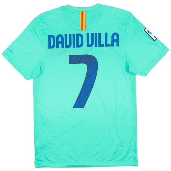 David Villa 7 Retro Barcelona Away Jersey 2010/11