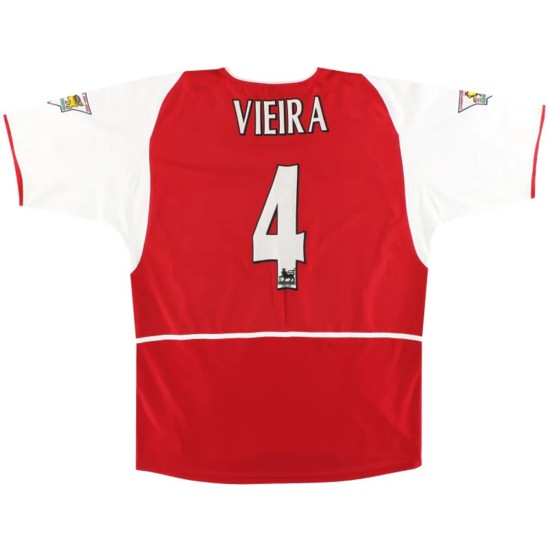 Vieira 4 Retro Arsenal Home Jersey 2002/04