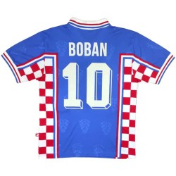 Boban 10 Retro Croatia Away Jersey World Cup 1998