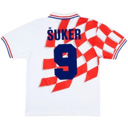 Šuker 9 Retro Croatia Home Jersey World Cup 1998