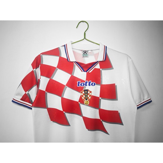 Šuker 9 Retro Croatia Home Jersey World Cup 1998