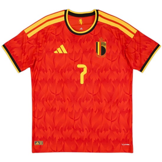 De Bruyne 7 Belgium Home Match Jersey Player Version World Cup 2026