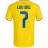 Luis Díaz 7 Colombia Home Match Jersey Player Version World Cup 2026