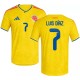 Luis Díaz 7 Colombia Home Match Jersey Player Version World Cup 2026