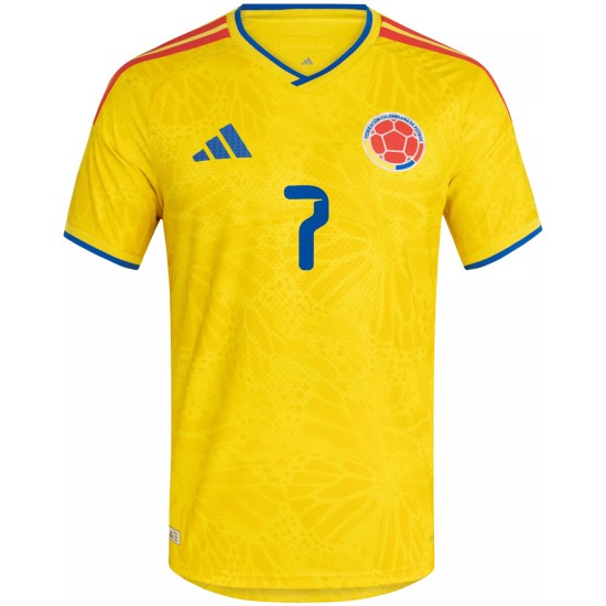 Luis Díaz 7 Colombia Home Match Jersey Player Version World Cup 2026